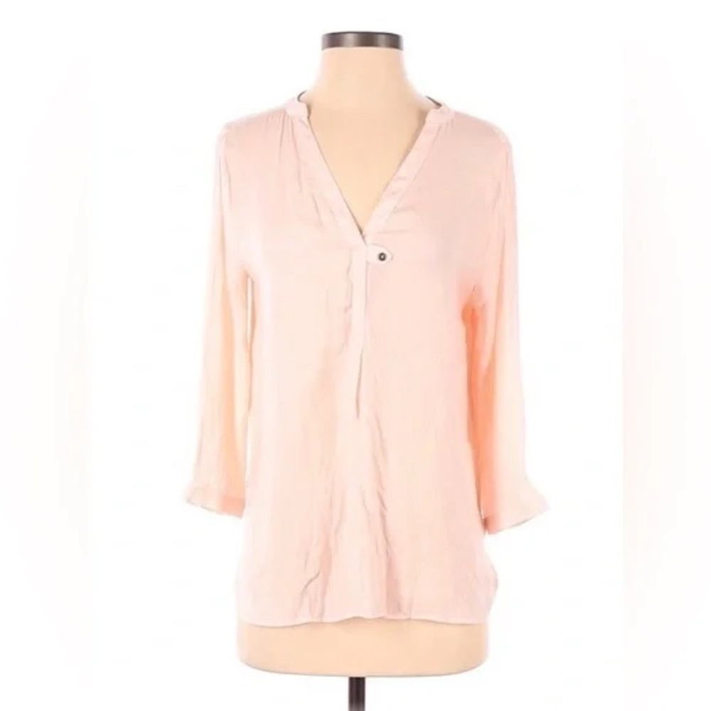 Dolan Left Coast Long Sleeve Mixed Media Blouse